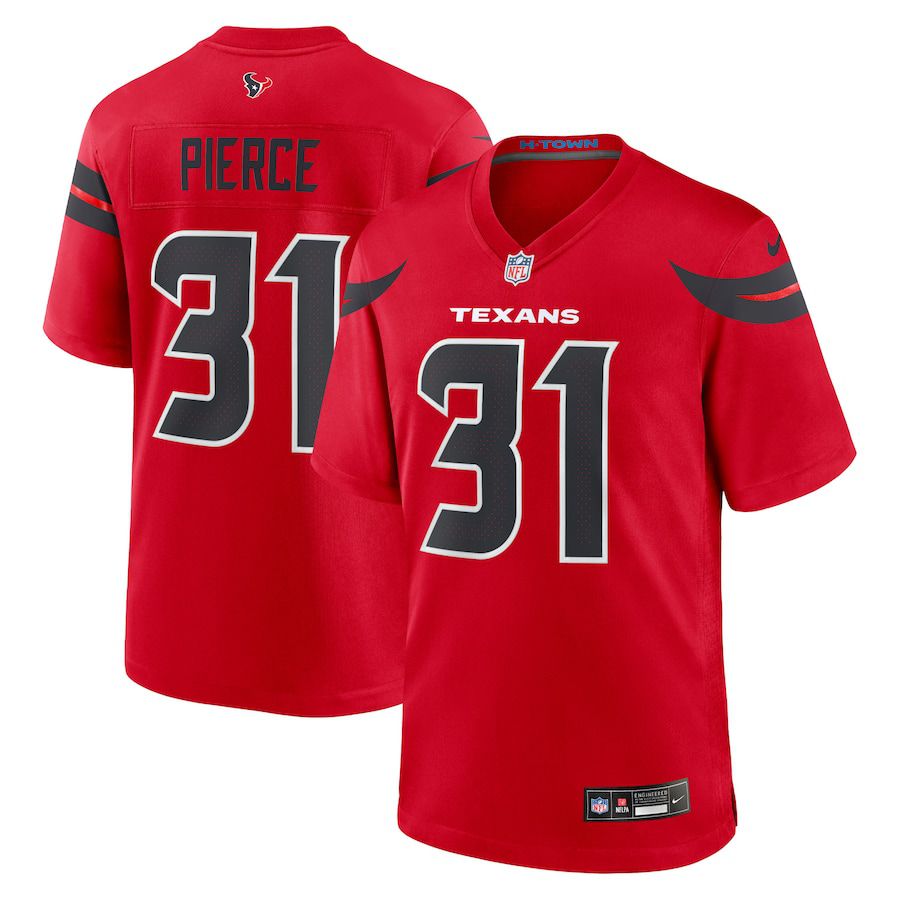 Men Houston Texans 31 Dameon Pierce Nike Red Alternate Game NFL Jersey